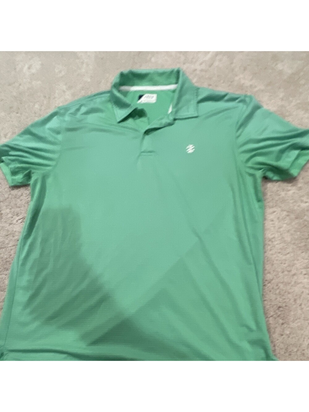 IZOD Golf Men's M Polo Green Solid Short Sleeve Collared Logo Pullover